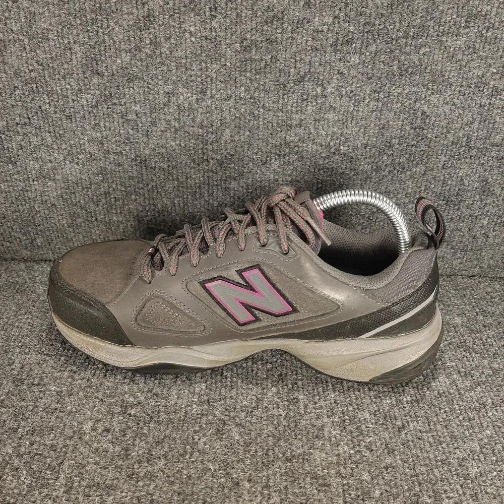 New Balance 627 Work Shoes Womens SZ 8 Gray Black Safety Toe No Slip WID627v2